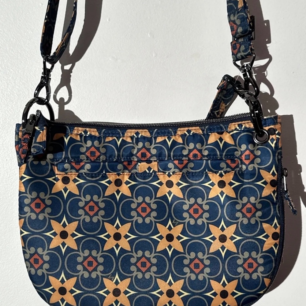 Lug Crossbody Bag NEW Starburt on Teal Design